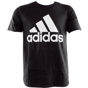 Adidas ED9605 Men's Size Small Black White Short Sleeve T-Shirt Badge Of Sport
